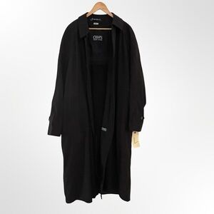 Chaps by Ralph Lauren Men's Black Long Trench Coat 42L